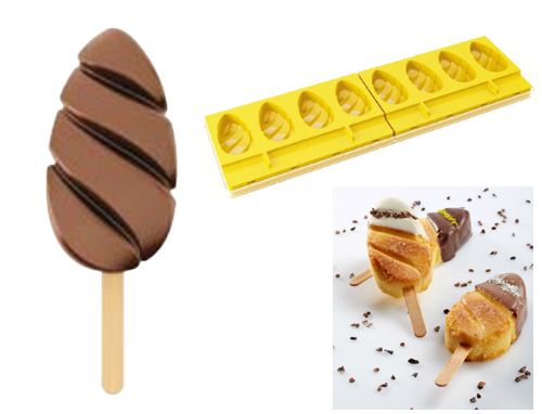 @ Kit Silikon-Matte|-Form Verband | Set für 8 Eis am Stiel | Stieleis 'Malibu' (40x12cm)