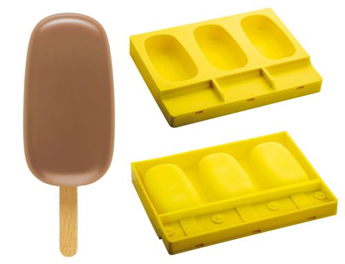 @ Silikon-Matte | -Form für 3 Eis am Stiel | Stieleis 'Capri' (20x15cm)