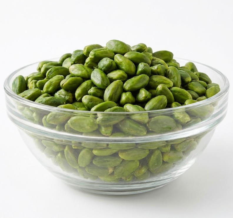 Pistazienkerne ganz, geschält, dunkelgrün