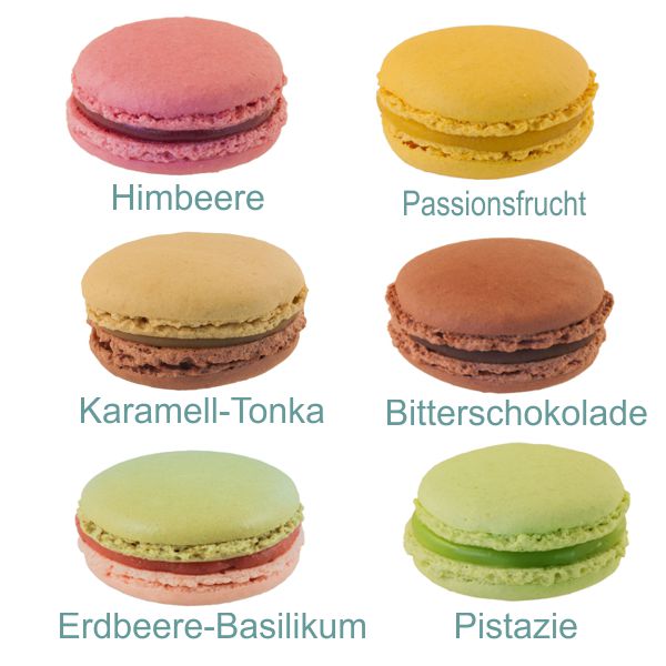 TK-Macarons Sortiment Mix 'PF' 6 Sorten ca.4,5cm / ca.18g  (32Stk/Pck - 12Pck/Ukt)