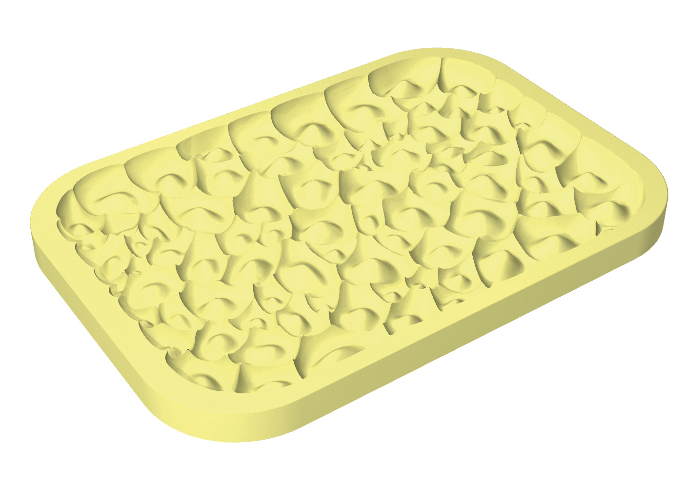 @ Silikon-Matte | -Form für Eis-& Creme 'Coral' schmal (36,15x15,2x2,15cm)